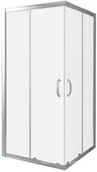 Душевое ограждение INFINITY 90*90, квадратное, стекло Грейп., БЕЗ поддона, профиль хром XX