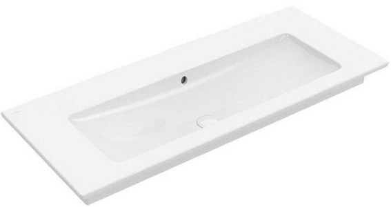 Раковина 1200х500мм, без отв. д/смес., с переливом, для установки с мебелью  (цв. R1 white ceramicplus),  ZZ Villeroy & Boch Venticello 4104CJR1