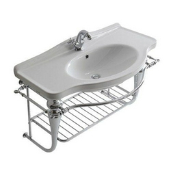 Структура подвесная для раковины 95см, с полотенцедержателем и полкой-решёткой (металл цв. хром), крепёж в компл., Ethos XX