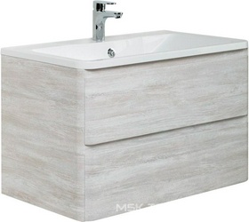 База под раковину подвесная с двумя выкатными ящиками, 800х455хh570мм, без раковины, (цв.Rovere Vintage Bianco), Albano ZZ