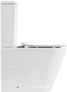 Чаша напольного, безободкового унитаза, (крепеж к полу в компл.),  BelBagno Flay-R BB2149CPR