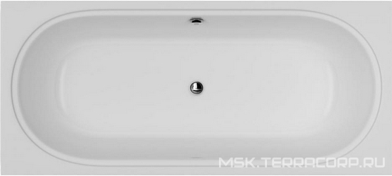 Ванна акриловая Bliss L 180x80 см, БЕЗ каркаса, слива-перелива и панели, белая XX