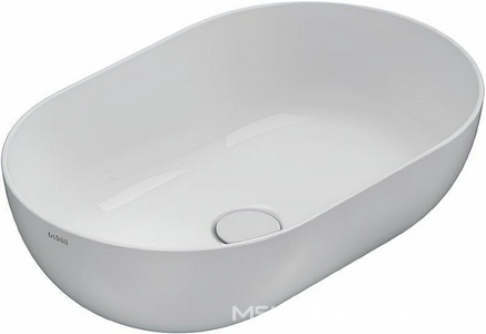 Раковина накладная на столешницу, овальная 540х360хh160мм, без отв.д/смесит., без перелива,  ZZ Globo T-Edge B6O54.BI