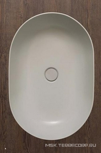 Раковина накладная на столешницу, овальная 540х360хh160мм, без отв.д/смесит., без перелива,  ZZ Globo T-Edge B6O54.BI