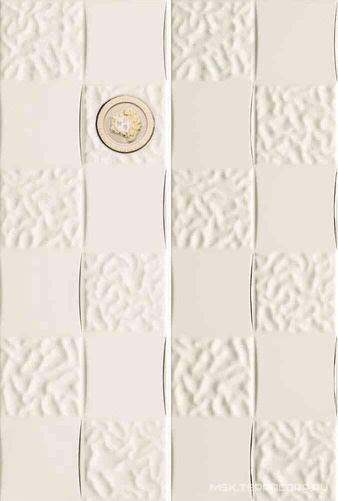 Bianco/Platino Decori Acqua/Dama Decorato (1 medusa ogni 8 pezzi)  XX|25x75