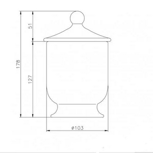 Баночка с крышкой высокая, настольная (цв.керамика антик),  ZZ Nicolazzi Classica 6004A