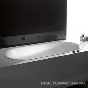 Ванна 180х80хh45см,овал,встраиваемая, с шумоизол,(БЕЗ ножек арт.B23-1500 и удлинён.слива-перелива), (цв.белый с антислипом и Glaze Plus), BetteLux Ova Bette BetteLux Oval 3466-000 PLUS AR