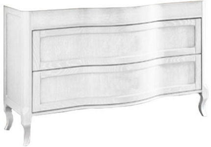 База под раковину 127х52,8хh80см, без ручек, доводчики Blum, цвет bianco assoluto*2 ,  ZZ Eban Rachele FBSRC130-BA