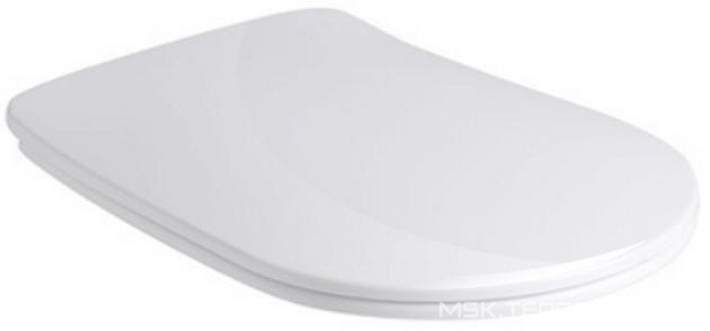Сиденье для унитаза, с микролифтом, Slim, (пластик цв.белый, петли цв.хром),  ZZ Kerasan Nolita 539101