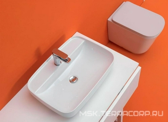 Раковина встраиваемая/накладная, 60х43см,с 1 отв. под смеситель, (цв. белый),  ZZ Kerasan Tribeca 514201