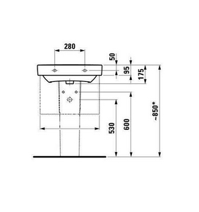 Пьедестал для раковины,  ZZ Laufen Laufen Pro 8.1995.0.000.000.1
