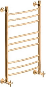 Полотенцесушитель водяной  (г4) 80/50 люкс, подключение 1"*3/4, установочный набор, краники в комплекте, цв. золото, ZZ Ника ЛДП ЛДП (г4) 80/50 люкс
