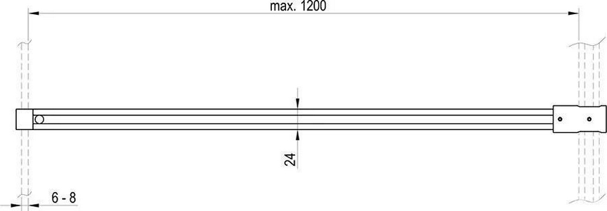 Монтажный набор для ограждения Ravak Walk-in Double Wall, профиль хром, ZZ Ravak Универсал GWD01000A099