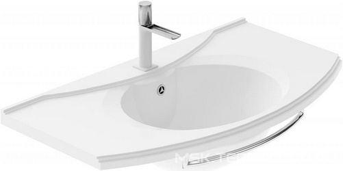 Раковина Цвет и Стиль Техно 85 с полотенцедержателем| 85x16x48