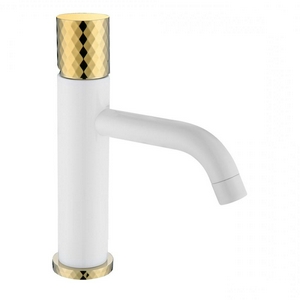 Смеситель Boheme Stick 121-WG для раковины, white diamond gold 4x21x17 Boheme stick 121-WG