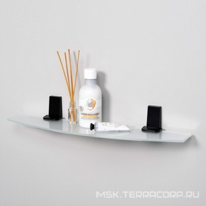 Полка стеклянная , цв.черный ZZ Wasserkraft Abens K-3224