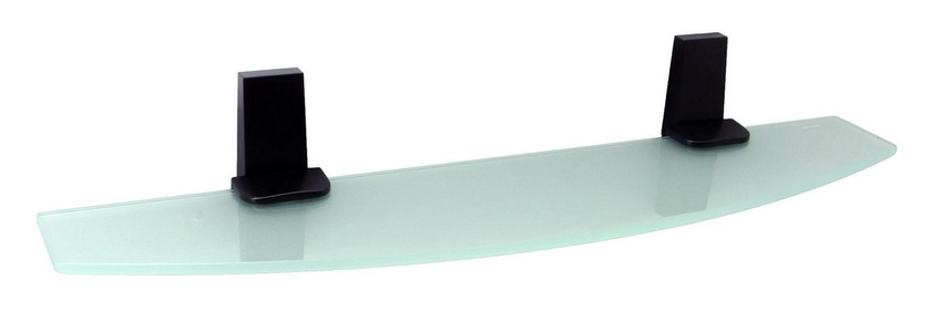Полка стеклянная , цв.черный ZZ Wasserkraft Abens K-3224