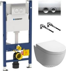 Комплект Geberit Duofix Delta 458.124.21.1 3 в 1 с кнопкой смыва 56x36x35 AMPM Awe s371266