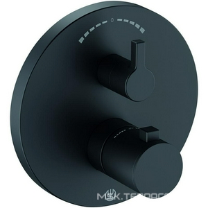 Сет 7 в1 набор встройка с термостатом (208303915; 88011; 6651439-00; 6433087-00; 6054739-00; 3912039-00; 6107139-00) , черный матовый Kludi Nova Fonte 208313915