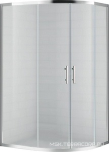 Душ.уголок 1200х900хh1900мм,R550,ассиметричный, 2 раздвиж.двери с 2 непод.сегм, Правый/Левый, вход 520мм,(стек.текстурн.Punto 6мм, фурн.цв.хром) ZZ Cezares Eco ECO-O-RH-2-120/90-P-Cr