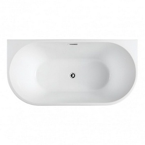 Ванна акриловая пристенная 1695х750х580мм, в комплекте слив-перелив и донный клапан, (цв.белый), Vita ZZ Swedbe vita 8828