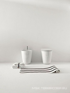 Унитаз напольный 35х55хh43см, безободковый, пристенный для монтажа со скрытым в стене бачком, крепл к полу в комп, без сиденья, (цв.белый),  ZZ Kerasan Nolita 531801