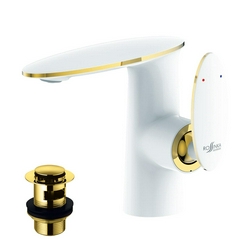 Смеситель Rossinka RS30-11W для раковины, с донным клапаном| 5x14x16