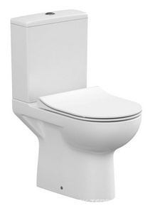 Унитаз - компакт  Fusion Clean, безобоковый, крышка-сидение с микролифтом в комплекте, цвет белый ZZ Cersanit Street KO-SFU011-3/5-COn-S-DL