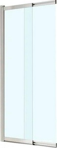 Душевая шторка на ванну, раздвижная 1000(607-990)хh1400мм, (профиль цв.хром, стекло прозрачное 5мм), Vincea ZZ Vincea Универсал VSB-1E100CL