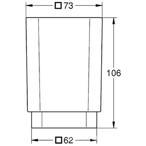 Стакан настенный (БЕЗ держателя), , хром ZZ Grohe Selection Cube 40783000