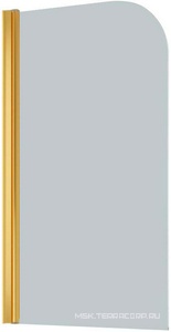 Шторка на ванну 76x140 см, левая, профиль золото, стекло прозрачное ZZ Vegas Glass EV EV 76 09 01 / левая