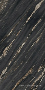Керамогранит для пола и стены Ariostea Ultra Marmi Tropical Black Lev Silk 6 mm 150x300 UM6SK300674