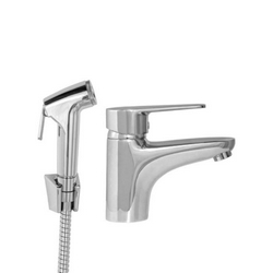 Смеситель Orange Otto M22-022cr для раковины с гигиеническим душем| 5x13x15