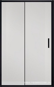 Дверь для душа, в нишу 1050хh1900мм, раздвижная, 1 дверь, 1 неподв.секция, правая/левая, (стекло прозрачное 6мм, фурн.цв.черный матовый),  ZZ Vincea Garda VDS-1G105CLB