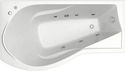 Акриловая ванна Bas Капри L с г/м| 170x94x44