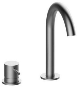 Смеситель для раковины, Высокий, излив 145хh150мм, на два отверст., ручка устан.отдельно, БЕЗ д/к, (цв.нерж.сталь),  ZZ Zazzeri Z316 3300 1108 A02