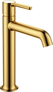 Смеситель для раковины, Высокий, без д/к, (цв.брашированное золото),  ZZ Cezares Eco ECO-LC-BORO-W0