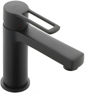 Смеситель для раковины, без д/к, (цв.черный матовый),  ZZ Paffoni Ringo RIN071NO
