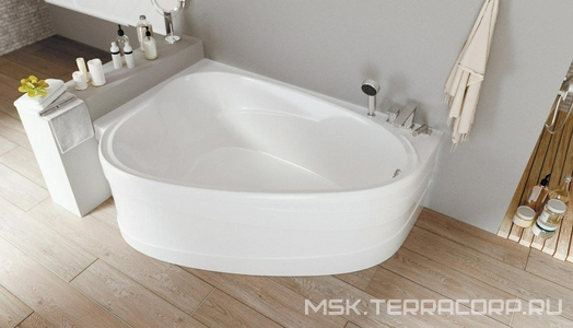 Ванна акриловая Marka One  L, арт 01лв1813л, 185x135х68 см, БЕЗ каркаса, слива-перелива, панелей, ZZ 1Marka Love 01лв1813л