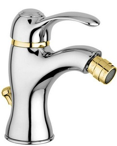 Смеситель для биде, с д/к (цв.хром/золото)  ZZ 3M Miss 1620 CD