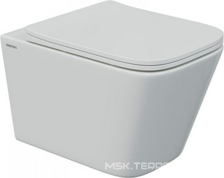 Подвесной унитаз c крышкой-сиденьем микролифт, безободковый, цв.белый KL