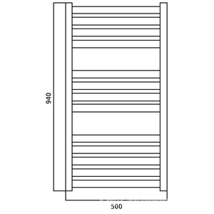 Полотенцесушитель "" 926*500 мм,  установочный набор + угловое соединение в комплекте XX Terminus Палермо 4620768886508 / 30х30/38 П13
