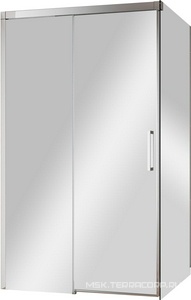 Душевой уголок 1300(1275-1325)х800(980-1005)хh1950мм, прямоугольный, правый/левый, вход 535мм, (стекло прозр. 8мм, фурнит.цв.хром),  ZZ Cezares Duet Soft DUET SOFT-AH-1-130/100-C-Cr