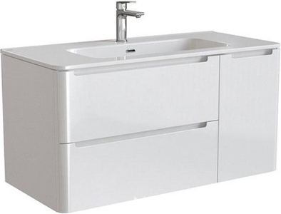 Тумба подвесная "Edifice"-100 см, БЕЗ раковины, цвет белый ZZ Iddis edifice EDI10W1i95