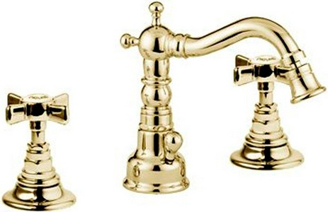 Смеситель для биде на 3 отв., с д/к, (цв. золото)  ZZ Gaia Princeton RB 825 OR