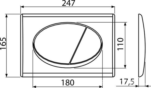 Клавиша смыва для инсталляции M75, цвет золото ZZ AlcaPlast Универсал M75