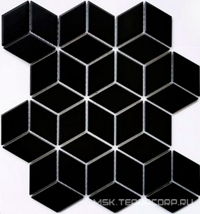 Мозаика Bonaparte Мозаика керамогранитная Landa Black matt (48x48x6) ZZ 26,74x30,9