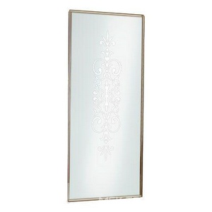 Стеклянная перегородка 100хh187,5см, стекло прозрачное 6мм, профиль цв. золото AUL,  ZZ Samo Eterna BS9884 TR AUL