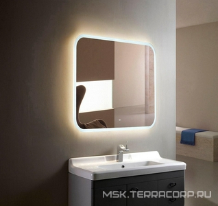 Зеркало  700х680, LED-подсветка с диммером, сенсорный выключатель ZZ Azario Стив ФР-00001136