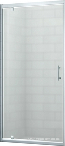 Дверь в нишу 900(880х910)хh1900мм, правая/левая, распашная, вход 620мм, (стекло рифленое Punto. 6мм, фурнит. цв.хром),  ZZ Cezares Eco ECO-O-BA-1-90-P-Cr